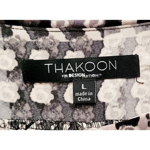 Thakoon for Designation Dress Black Gray White Women's Size L - Picture 2 of 7